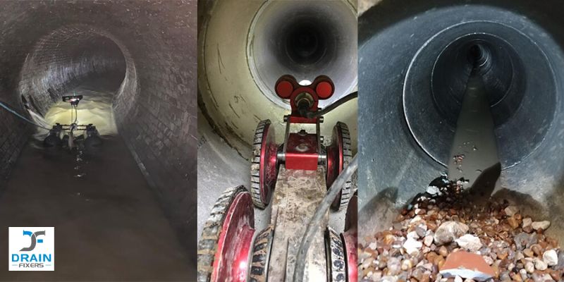Explain the benefit of using CCTV drain cameras for drainage issues